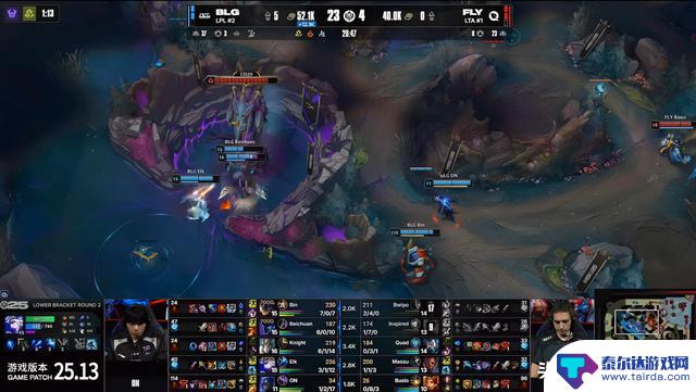 BLG险胜FLY,3-2获得艰难胜利!knight在对线中实现单杀,即将迎战AL下一场比赛