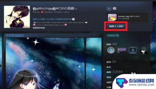 steam蓝色资料框 如何在STEAM个人资料界面添加蓝色标题文本