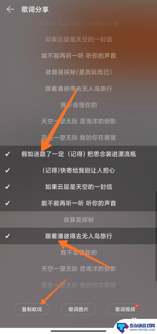 手机如何复制网易云歌词 网易云音乐歌词复制步骤