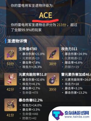 原神评分ace啥意思 原神圣遗物评分ace怎么算