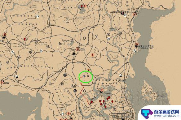 荒野大镖客2野猪诱饵 荒野大镖客2 野猪地图标注