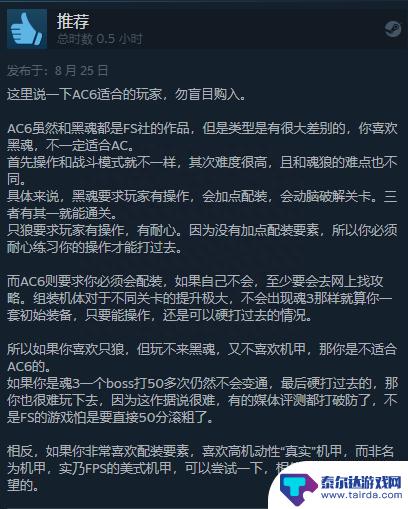 《装甲核心6》Steam多半好评！闪退频繁、优化一般