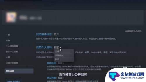 steam怎么隐私设置公开 steam个人资料设置公开怎么取消