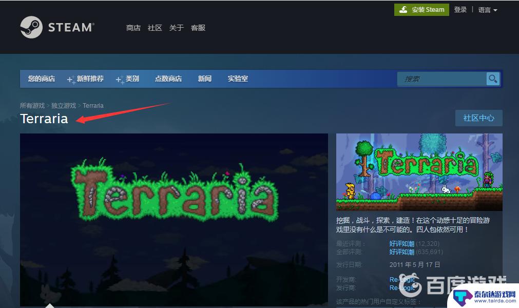 塔拉瑞亚steam叫什么 泰拉瑞亚steam攻略